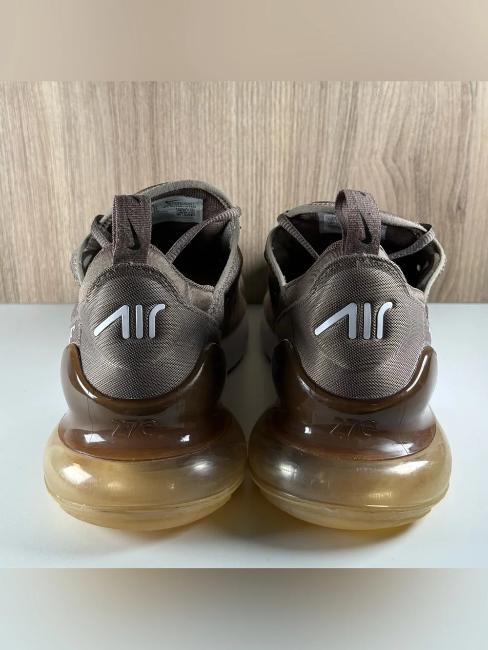 Nike Air Max 270 Mink Brown Black Orewood Running Shoes IB7751-200 Men’s Size 11